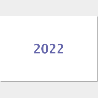 2022 Color of the Year Typography Very Peri Periwinkle Blue Posters and Art